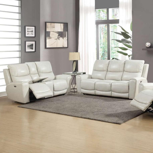 Steve Silver Furniture Laurel LL950 2 pc Power Reclining Living Room Set - Ivory IMAGE 1