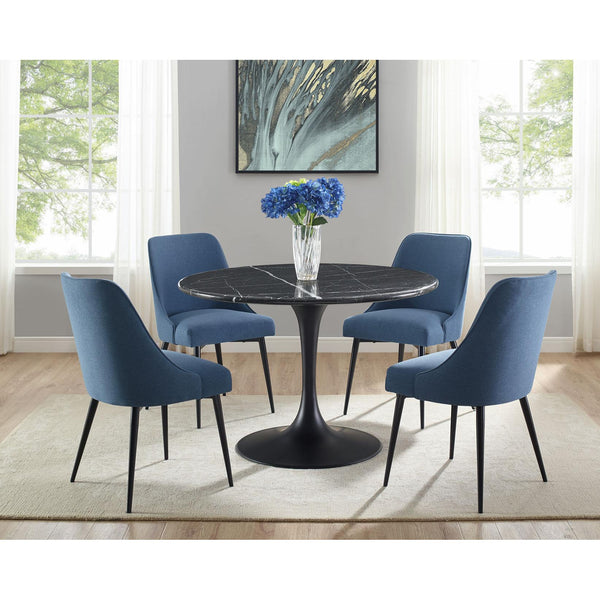 Steve Silver Furniture Colfax 5 pc Dining Set - Black/Blue IMAGE 1