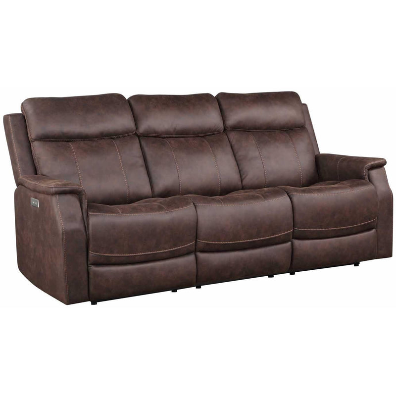 Steve Silver Furniture Valencia VA950 3 pc Power Reclining Living Room Set - Walnut IMAGE 2