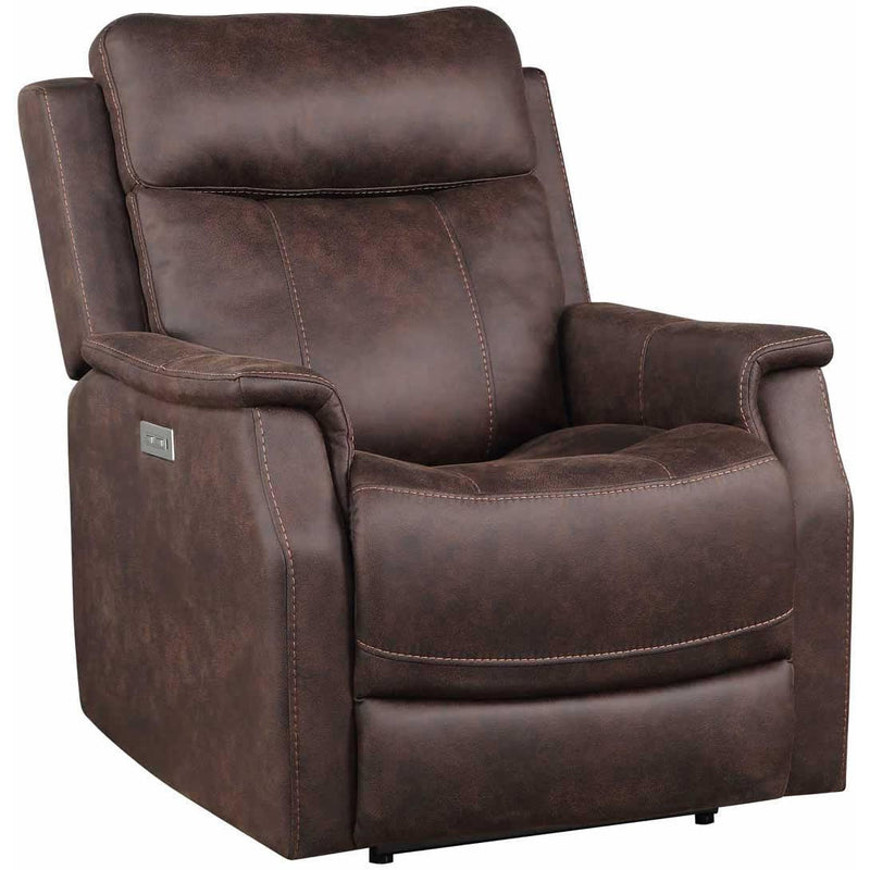 Steve Silver Furniture Valencia VA950 3 pc Power Reclining Living Room Set - Walnut IMAGE 4