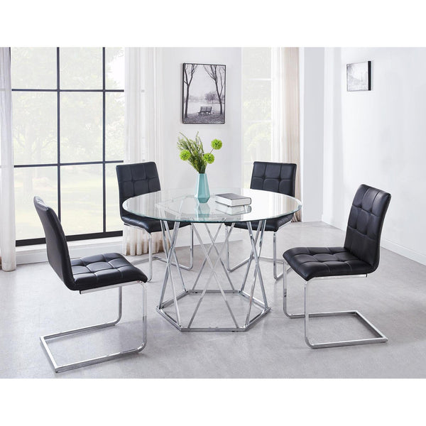 Steve Silver Furniture Escondido ED480 5 pc Dining Set - Black IMAGE 1