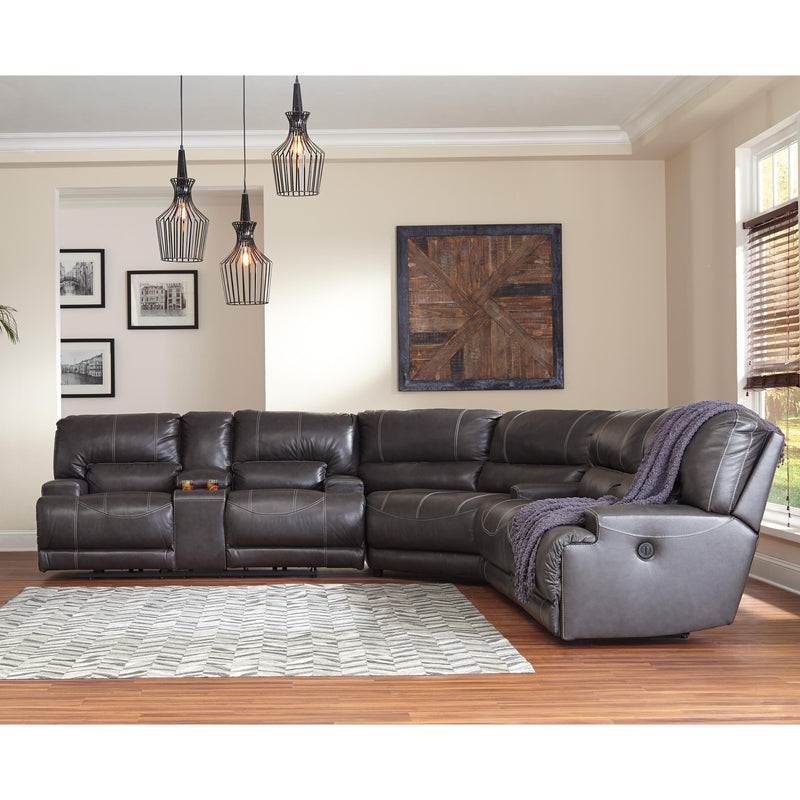 Signature Design by Ashley McCaskill Reclining Leather Match Sofa U6090081 IMAGE 7