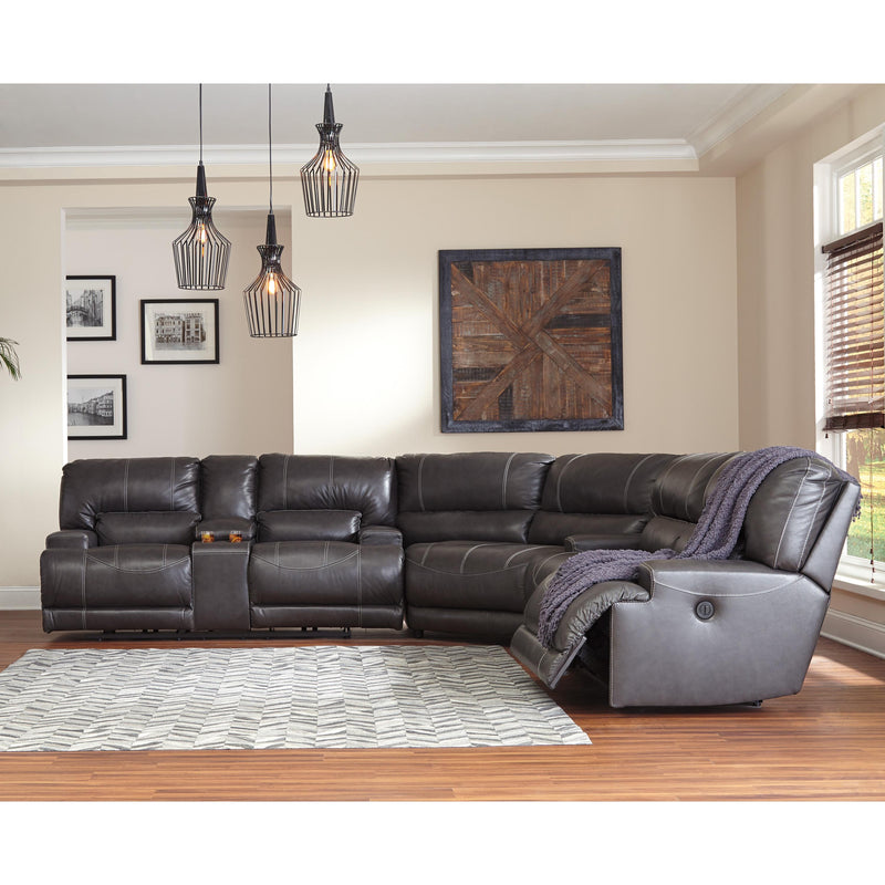 Signature Design by Ashley McCaskill Reclining Leather Match Sofa U6090081 IMAGE 8