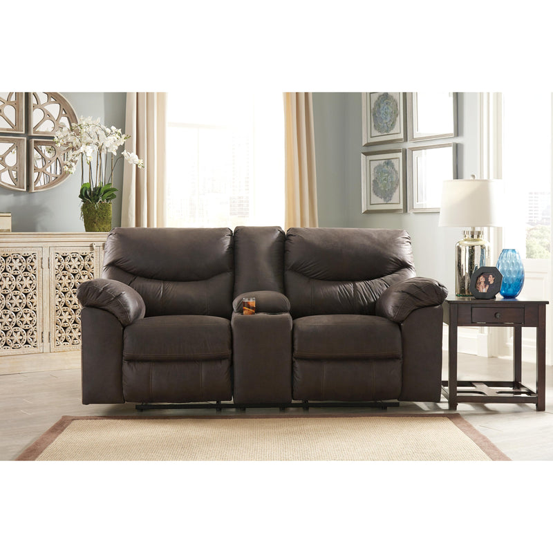 Signature Design by Ashley Boxberg Reclining Leather Look Loveseat 3380394 IMAGE 3