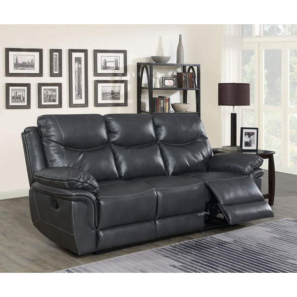 Steve Silver Furniture Isabella Reclining Leather Look Sofa IS850SG IMAGE 1