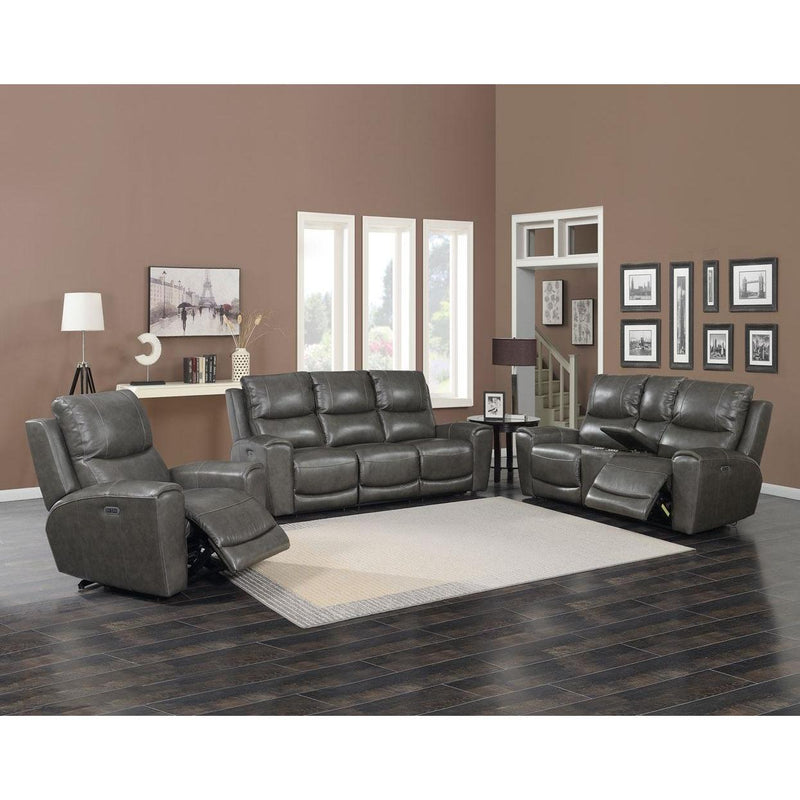 Steve Silver Furniture Laurel Power Reclining Leather Loveseat with Console LL950CLG IMAGE 3