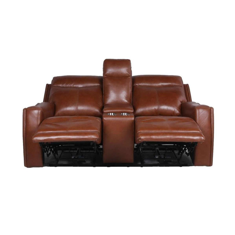 Steve Silver Furniture Natalia Power Reclining Leather Loveseat with Console NT850LC IMAGE 3