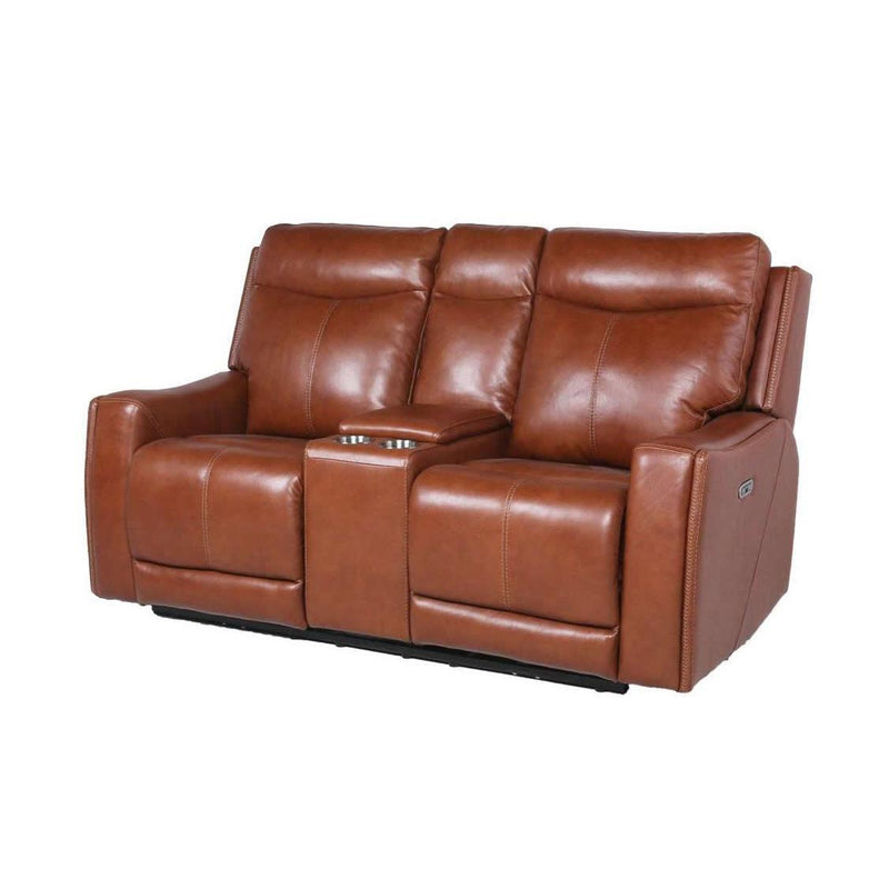 Steve Silver Furniture Natalia Power Reclining Leather Loveseat with Console NT850LC IMAGE 4