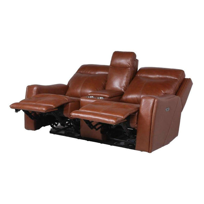 Steve Silver Furniture Natalia Power Reclining Leather Loveseat with Console NT850LC IMAGE 6