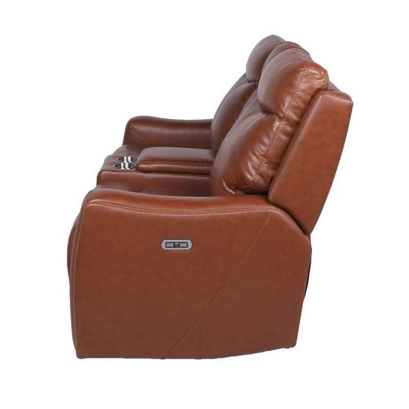 Steve Silver Furniture Natalia Power Reclining Leather Loveseat with Console NT850LC IMAGE 7