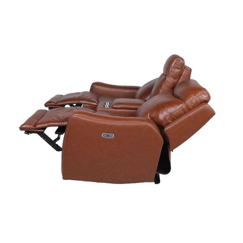 Steve Silver Furniture Natalia Power Reclining Leather Loveseat with Console NT850LC IMAGE 8