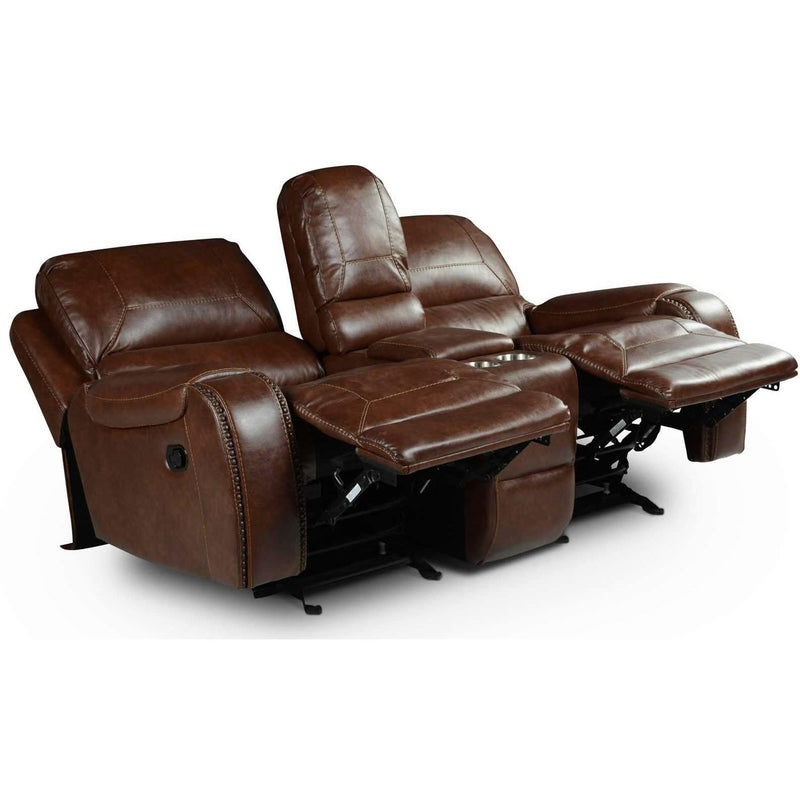 Steve Silver Furniture Keily Reclining Leather Look Loveseat with Console KE800CL IMAGE 3