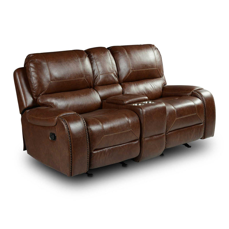 Steve Silver Furniture Keily Reclining Leather Look Loveseat with Console KE800CL IMAGE 4