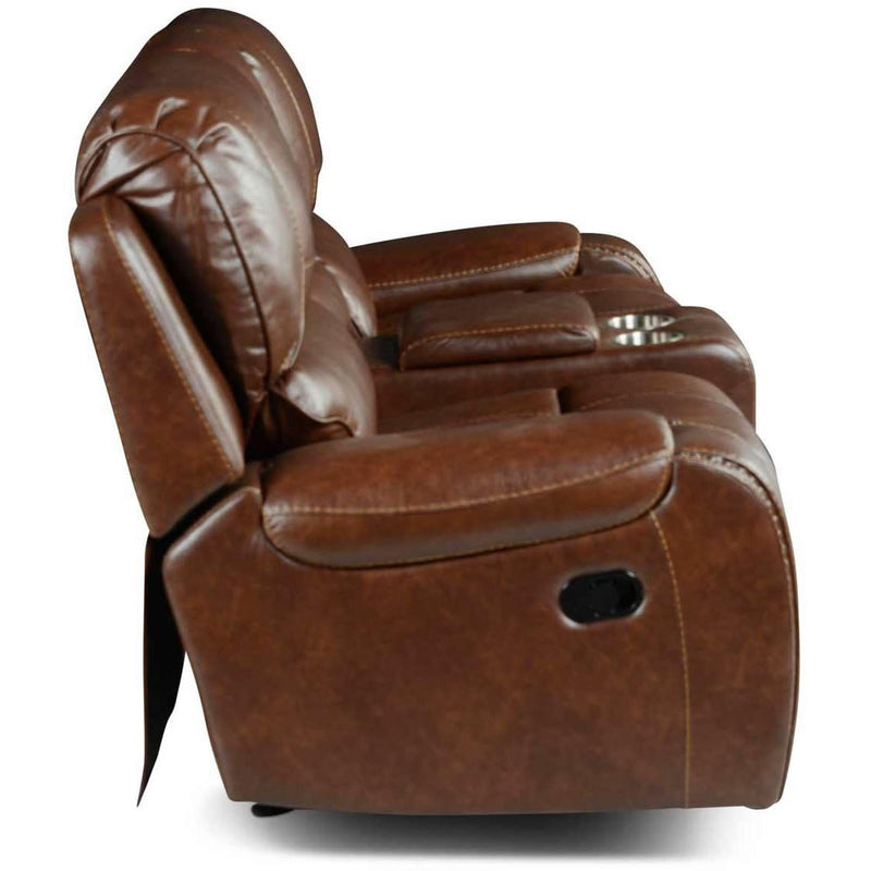 Steve Silver Furniture Keily Reclining Leather Look Loveseat with Console KE800CL IMAGE 5