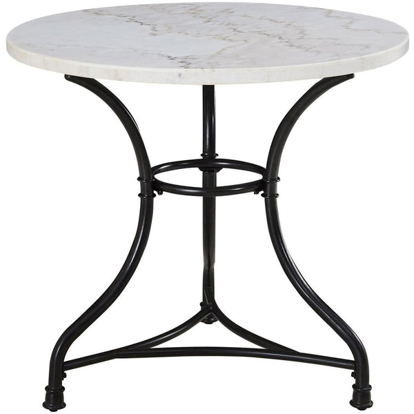 Steve Silver Furniture Round Claire Dining Table with Marble Top and Pedestal Base CR340T IMAGE 1