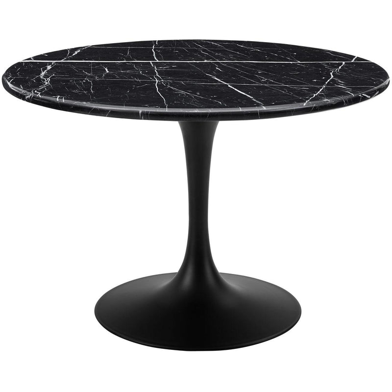 Steve Silver Furniture Round Colfax Dining Table with Marble Top and Pedestal Base CF450KDB/CF450KMT IMAGE 1