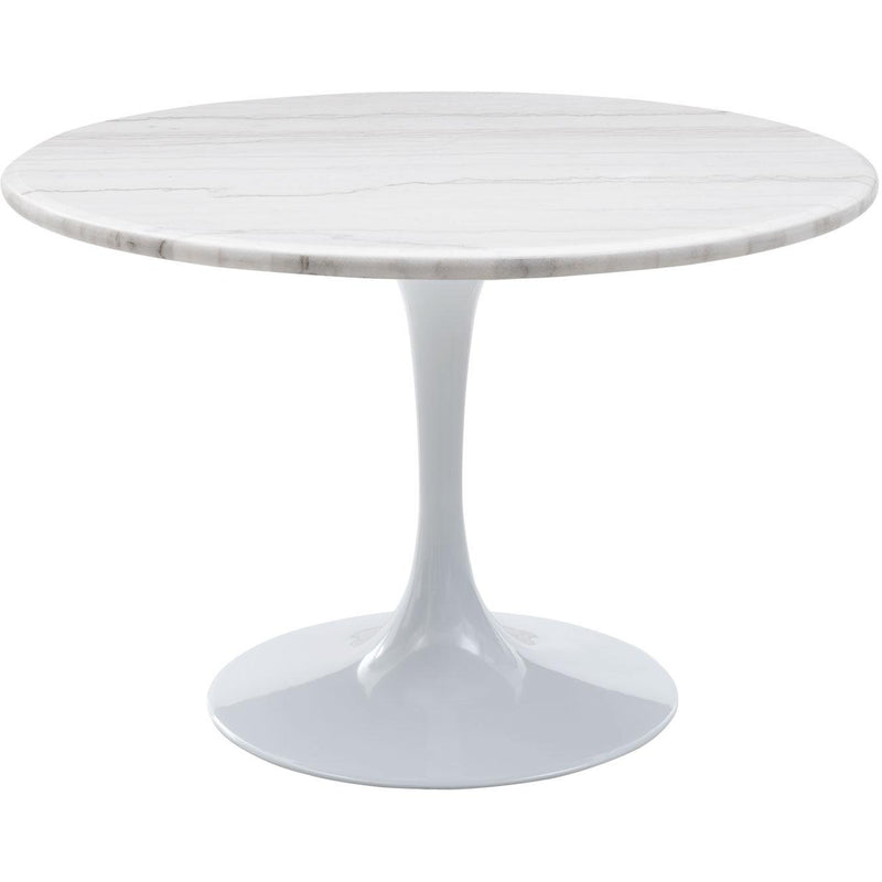 Steve Silver Furniture Round Colfax Dining Table with Marble Top and Pedestal Base CF450WDB/CF450WMT IMAGE 1