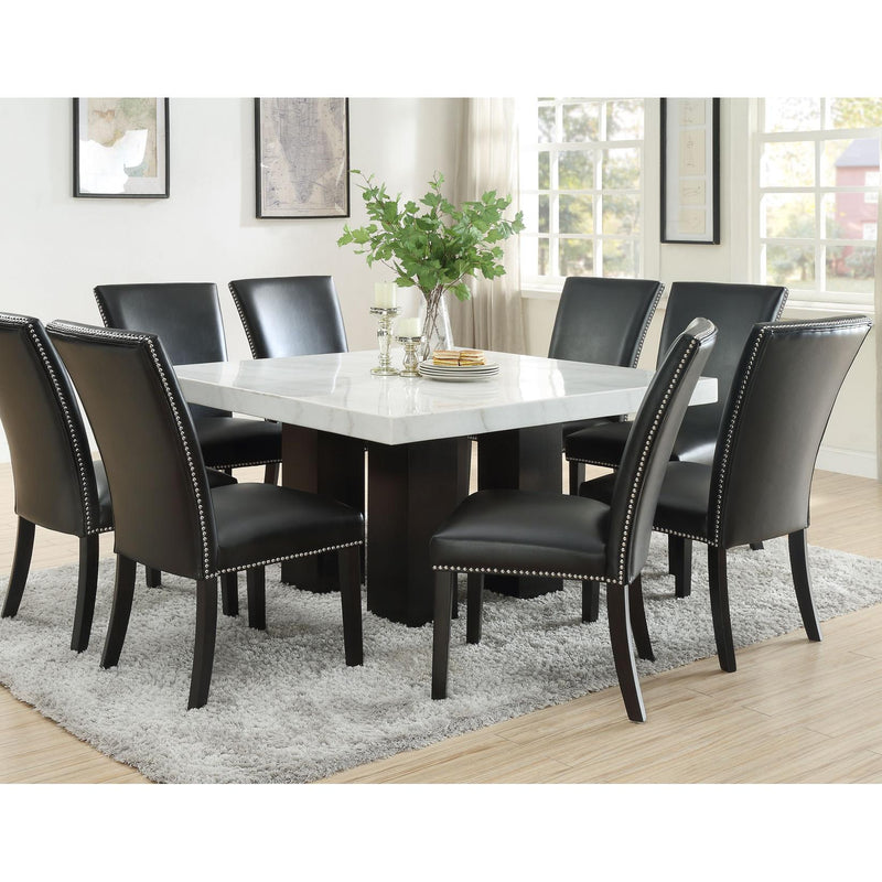 Steve Silver Furniture Square Camila Dining Table with Marble Top CM420WB/CM540PT IMAGE 3