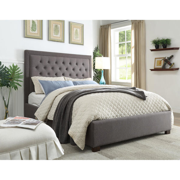 Steve Silver Furniture Isadora Queen Upholstered Platform Bed ID890QFRSG/ID890QHBG IMAGE 1