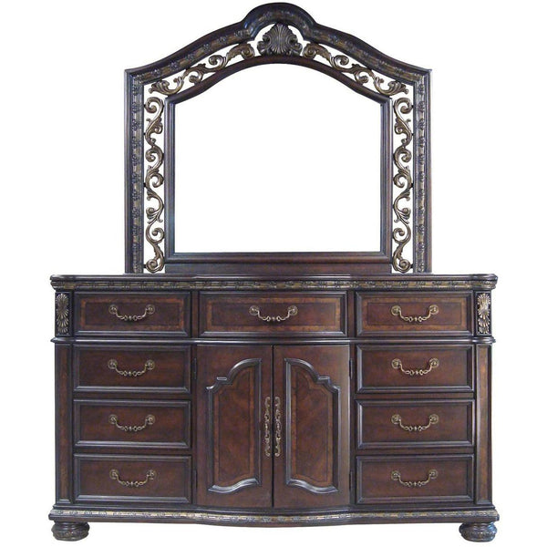 Steve Silver Furniture Monte Carlo 9-Drawer Dresser with Mirror RE163SS-110/RE163SS-121 IMAGE 1