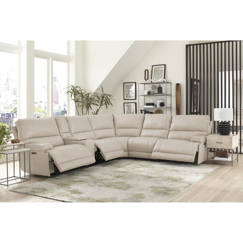 Parker Living Whitman MWHI-PACKA(H)-P50-VLI Verona Linen - Powered By Freemotion 6 Piece Modular Power Reclining Sectional with Power Adjustable Headrests IMAGE 2