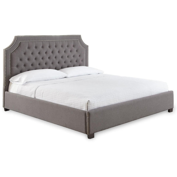 Steve Silver Furniture Wilshire King Upholstered Platform Bed WS890KFRSG/WS890KHBG IMAGE 1