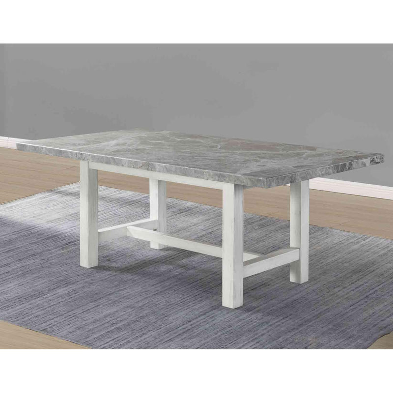 Steve Silver Furniture Canova Dining Table with Marble Top and Trestle Base CV500GT IMAGE 4