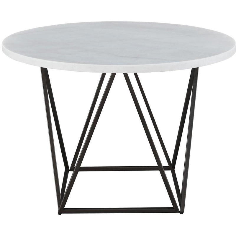 Steve Silver Furniture Round Ramona Dining Table with Marble Top and Pedestal Base RM440WT IMAGE 2