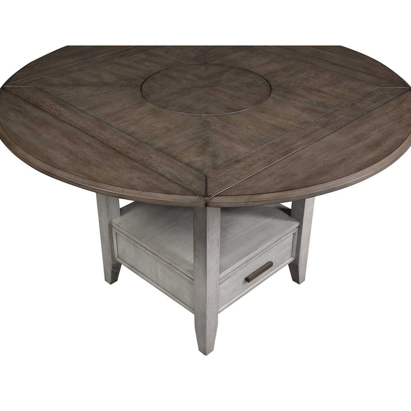 Steve Silver Furniture Round Abacus Counter Height Dining Table with Pedestal Base CU200PT/CU200PTB IMAGE 3