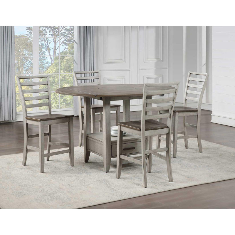 Steve Silver Furniture Round Abacus Counter Height Dining Table with Pedestal Base CU200PT/CU200PTB IMAGE 7