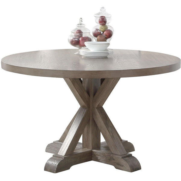 Steve Silver Furniture Round Molly Dining Table with Pedestal Base MY4848T IMAGE 1