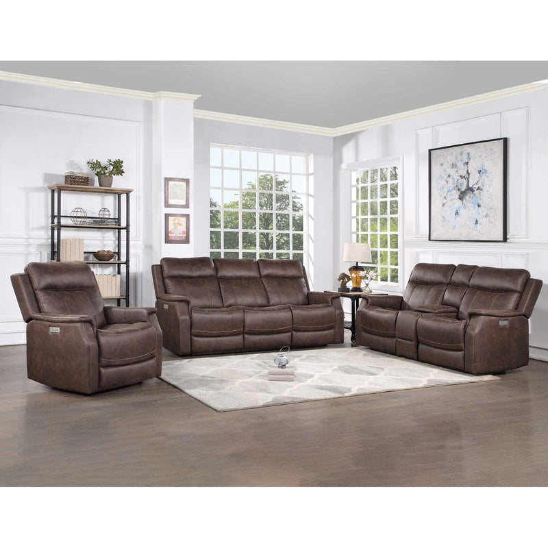 Steve Silver Furniture Valencia Power Reclining Leather Look Loveseat with Console VA950CLW IMAGE 13