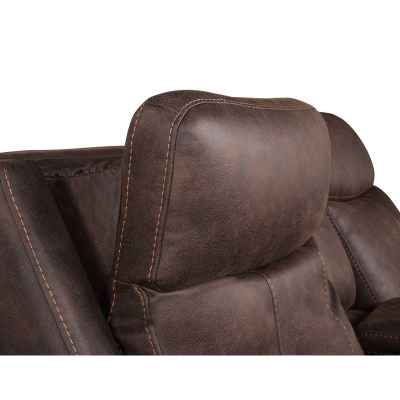 Steve Silver Furniture Valencia Power Reclining Leather Look Loveseat with Console VA950CLW IMAGE 7