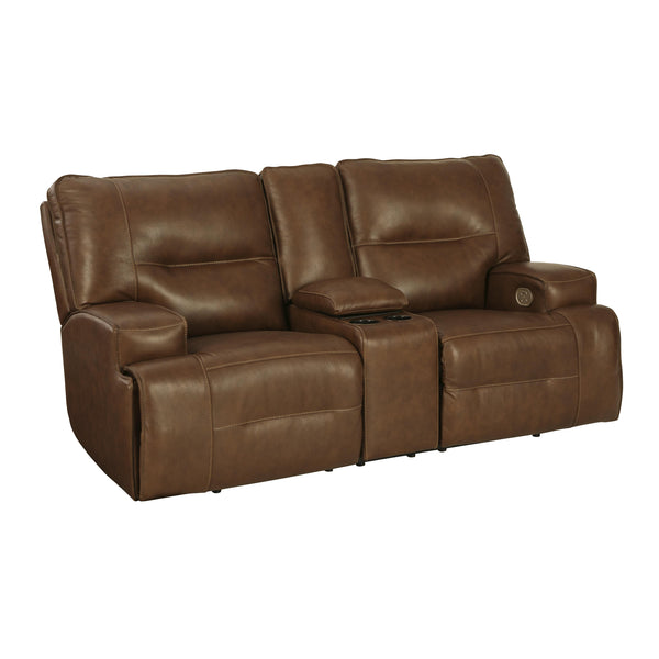 Signature Design by Ashley Francesca Power Reclining Leather Match Loveseat U2570518 IMAGE 1