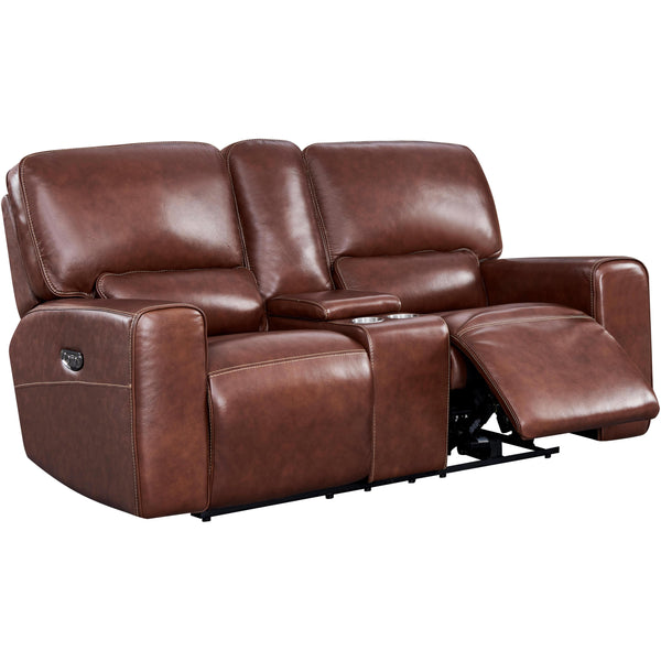 Leather Italia USA Broadway Power Reclining Leather Loveseat with Console 1669-EH9049C-028540LV IMAGE 1