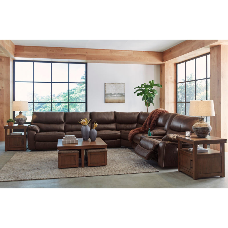 Signature Design by Ashley Family Circle Power Reclining Leather Look 4 pc Sectional U8290263/U8290246/U8290277/U8290290 IMAGE 4