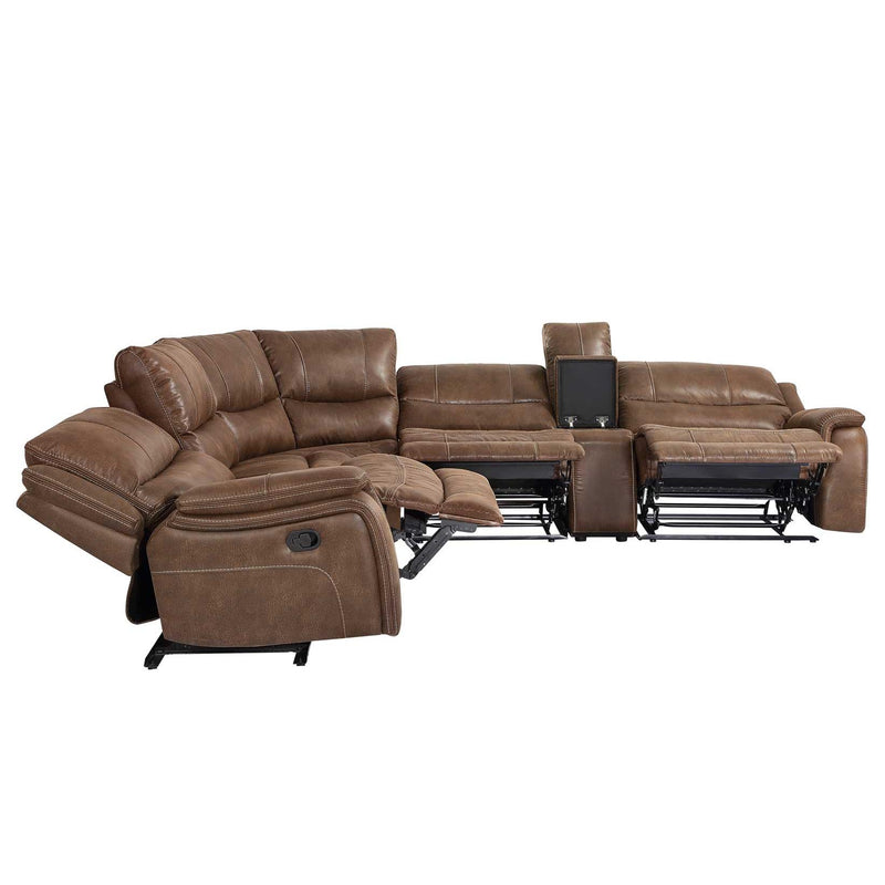 Steve Silver Furniture Lehi Reclining Leather Look 6 pc Sectional LH9750ACB/LH9750ARB/LH9750CB/LH9750LRB/LH9750RRB/LH9750WB IMAGE 4