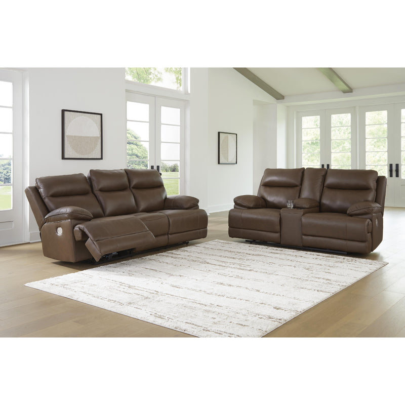 Signature Design by Ashley VonRyan Power Reclining Leather Match Loveseat with Console U1040018 IMAGE 8