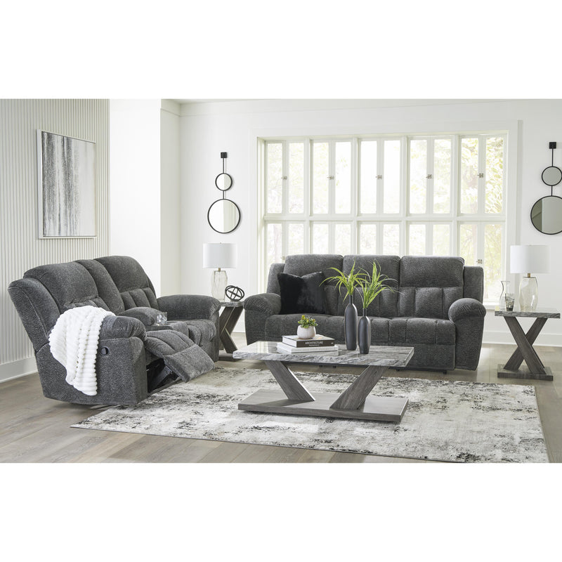 Signature Design by Ashley Frohn Reclining Fabric Loveseat with Console 3740694 IMAGE 12