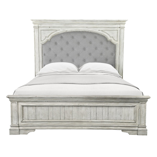 Steve Silver Furniture Highland Park HP900QBW Queen Bed Ivory IMAGE 1