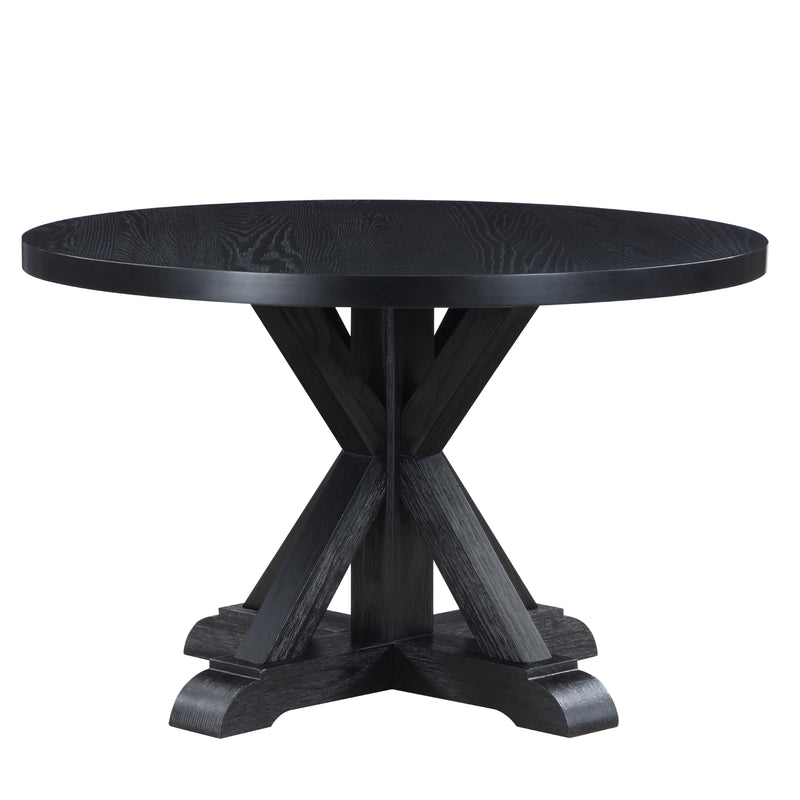 Steve Silver Furniture Molly MY4848TK Round Dining Table Black IMAGE 1