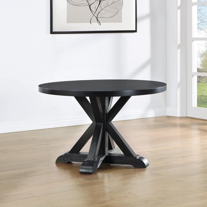 Steve Silver Furniture Molly MY4848TK Round Dining Table Black IMAGE 3