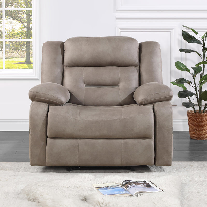 Steve Silver Furniture Abilene ABE900CN Tan Manual Recliner IMAGE 2