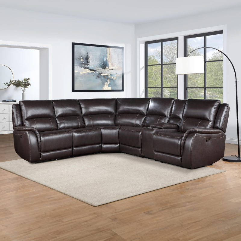 Steve Silver Furniture Alexandria ALX70629G-5PC-SECT Leather 5pc Power Sectional IMAGE 3