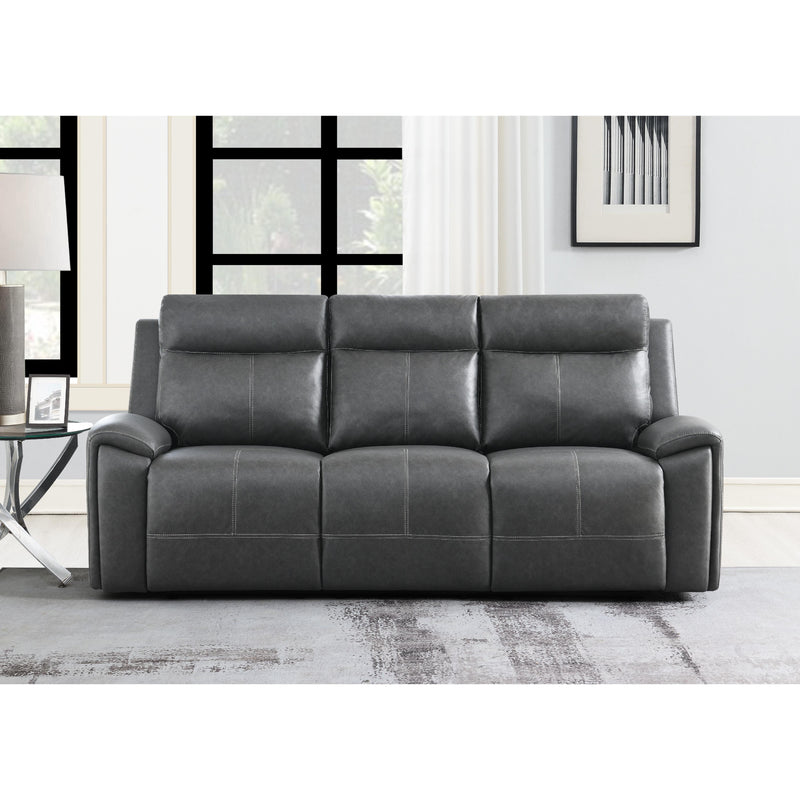 Steve Silver Furniture Gaston GAS800GS Manual Sofa Grey w/ Drop Down IMAGE 5