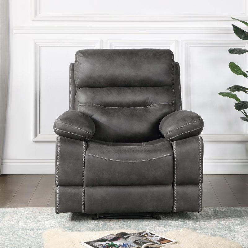 Steve Silver Furniture Rudger RUD800CG Gray Manual Recliner IMAGE 3