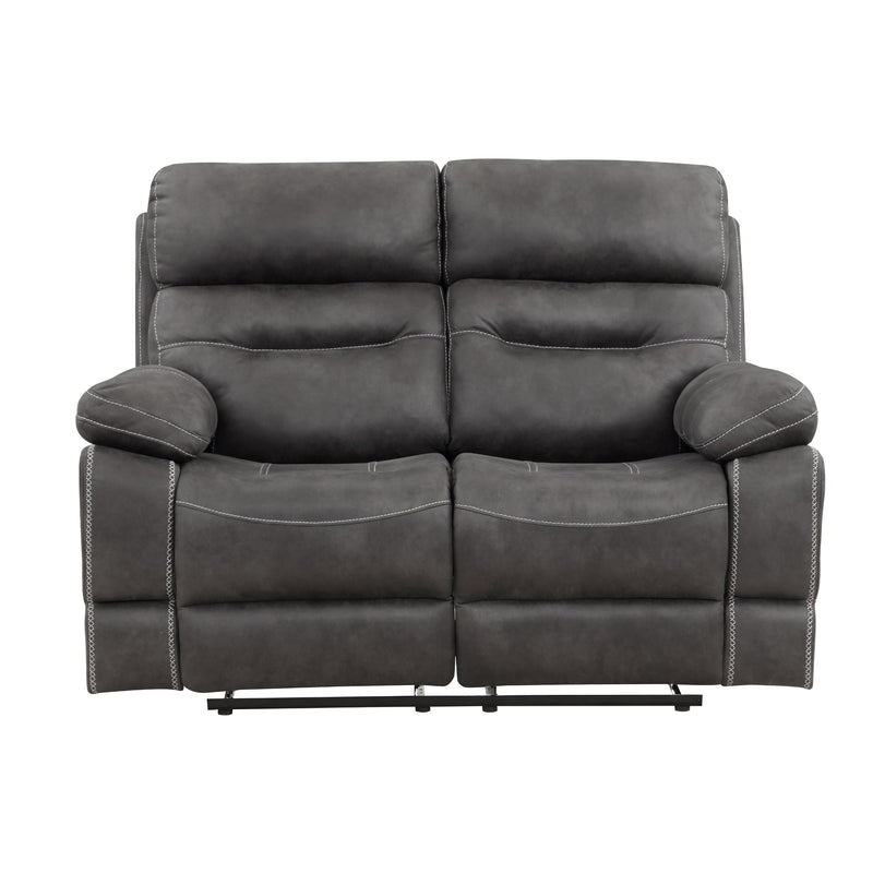 Steve Silver Furniture Rudger RUD800LG Gray Manual Loveseat IMAGE 1