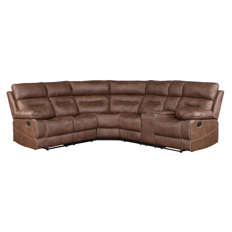 Steve Silver Furniture Rudger RUD800N Brown 3 pc Sectional IMAGE 1