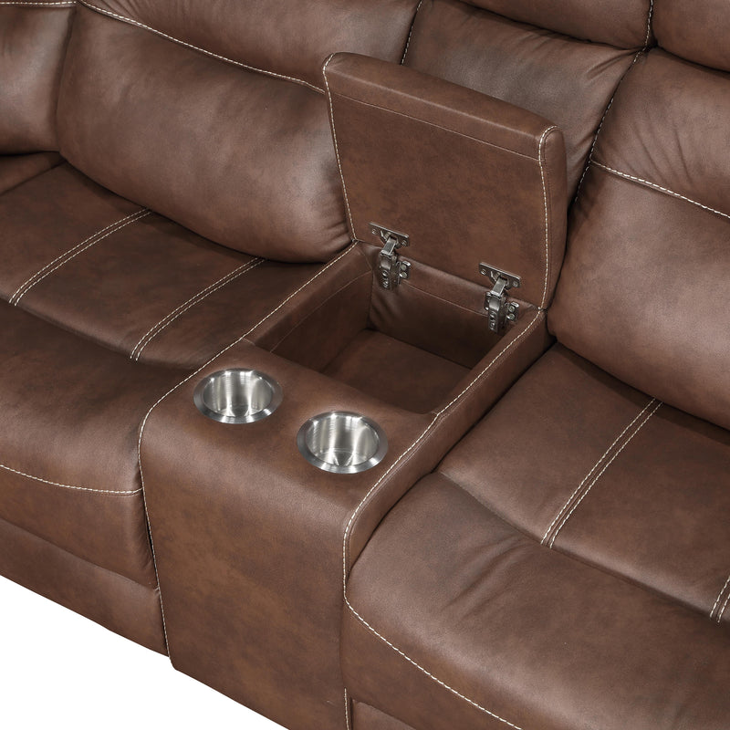 Steve Silver Furniture Rudger RUD800N Brown 3 pc Sectional IMAGE 2