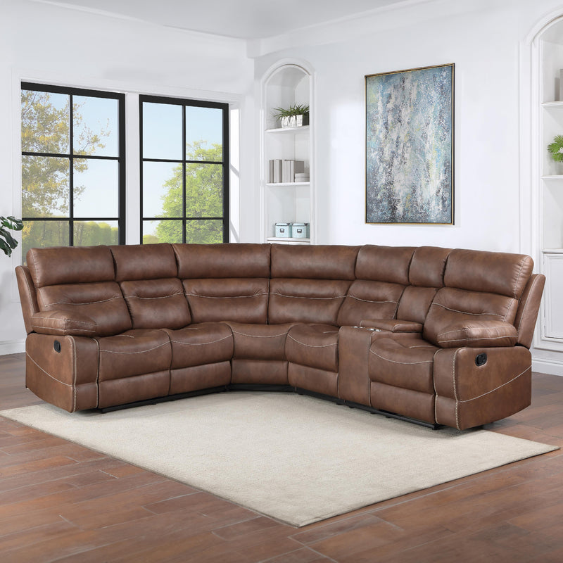 Steve Silver Furniture Rudger RUD800N Brown 3 pc Sectional IMAGE 3